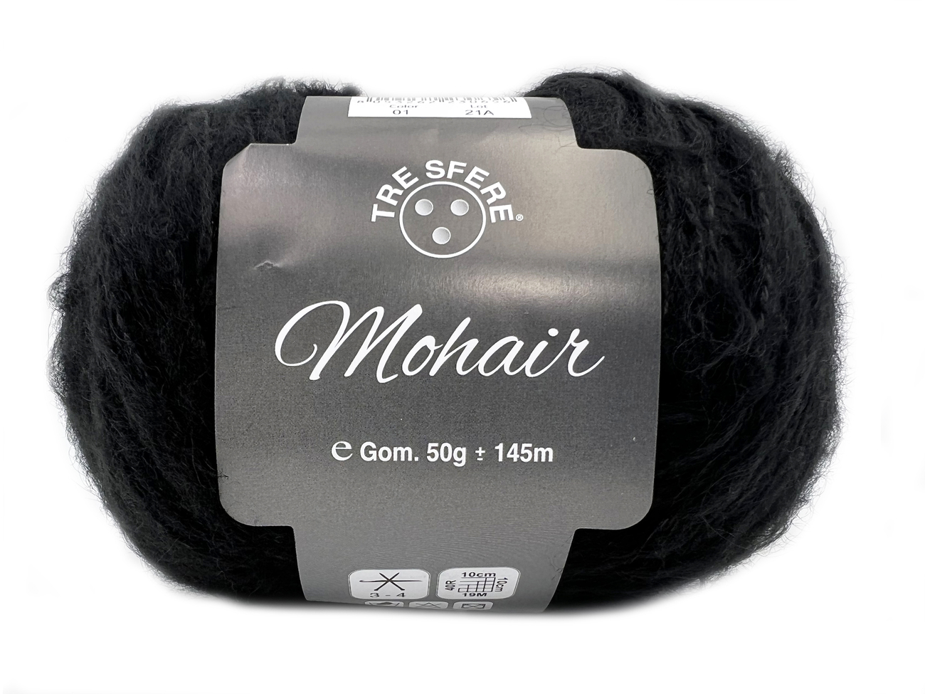 Merceria vendita FILATI LANA MOHAIR 50 GR. COLORE NERO