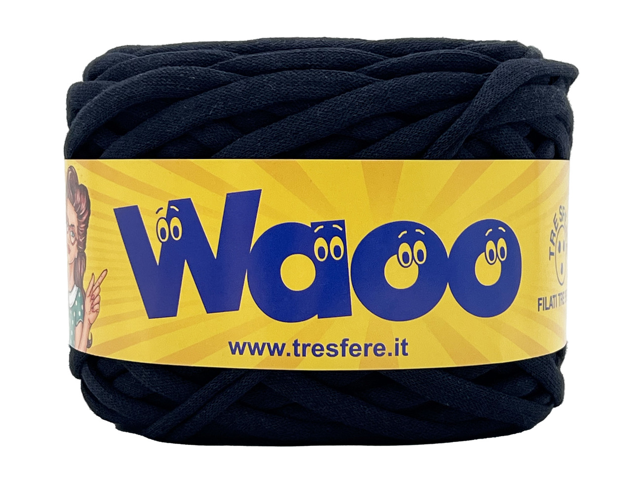 FETTUCCIA WAOO  70% cotone 30% poly  da 500 grammi - BLU NAVY