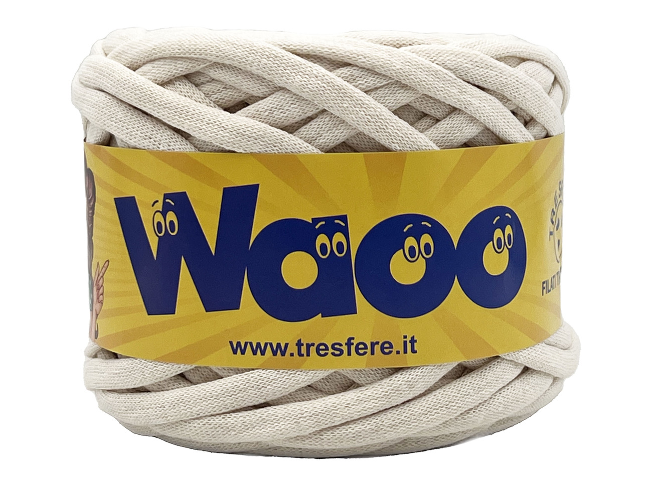 FETTUCCIA WAOO  70% cotone 30% poly  da 500 grammi - PANNA