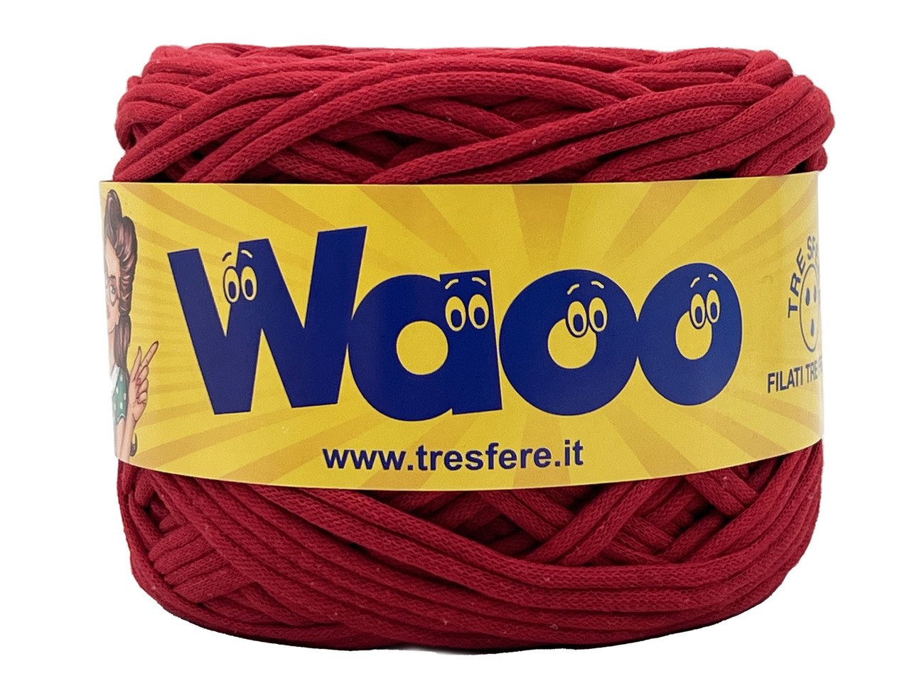 FETTUCCIA WAOO  70% cotone 30% poly  da 500 grammi - ROSSO