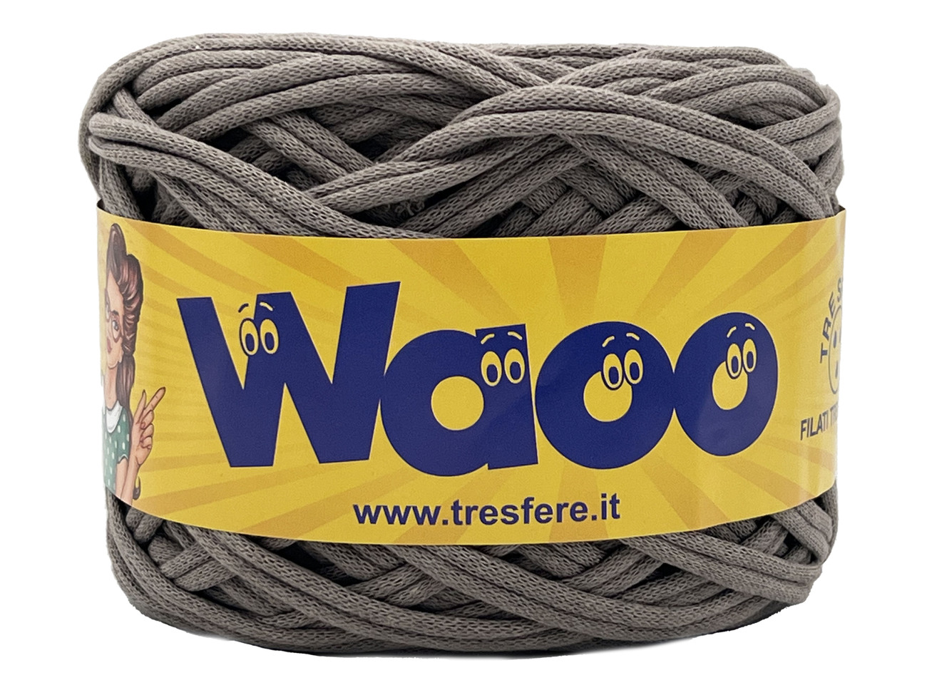 FETTUCCIA WAOO  70% cotone 30% poly  da 500 grammi - TORTORA