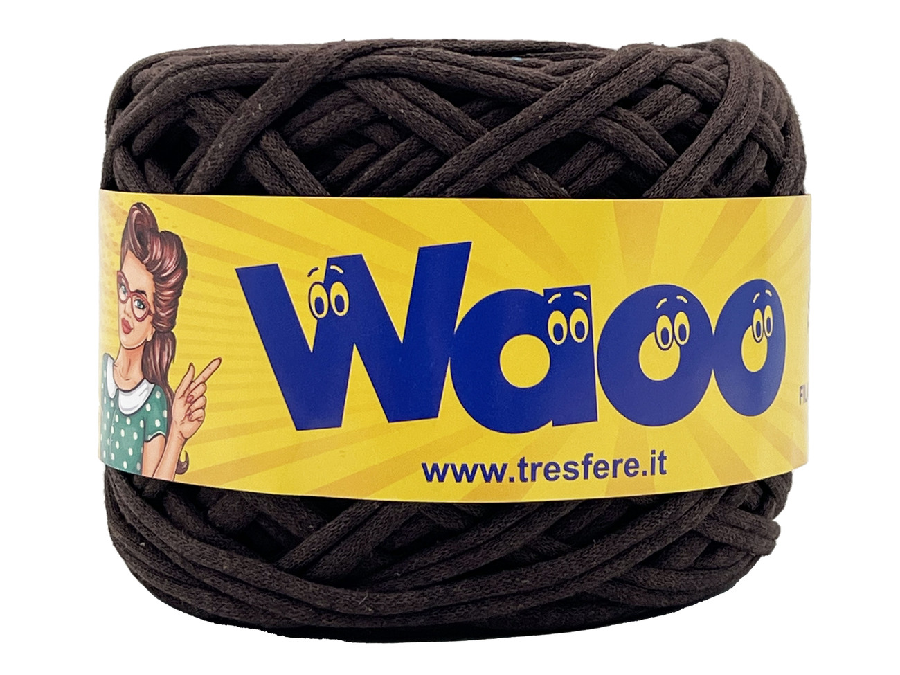 FETTUCCIA WAOO  70% cotone 30% poly  da 500 grammi - MARRONE