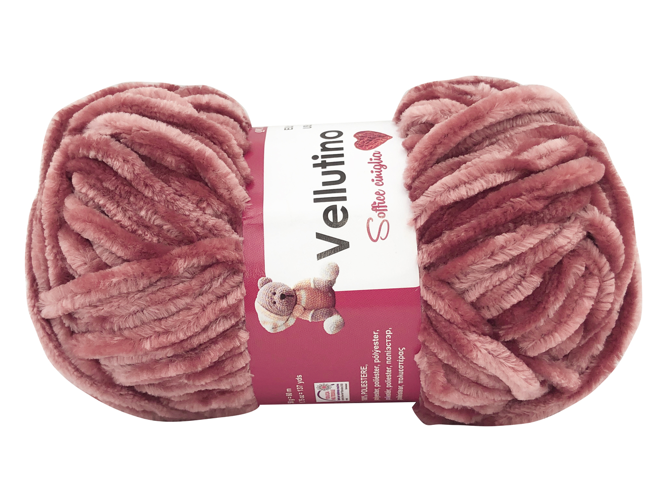 LANA CINIGLIA VELLUTINO 50 gr. -ROSA ANTICO