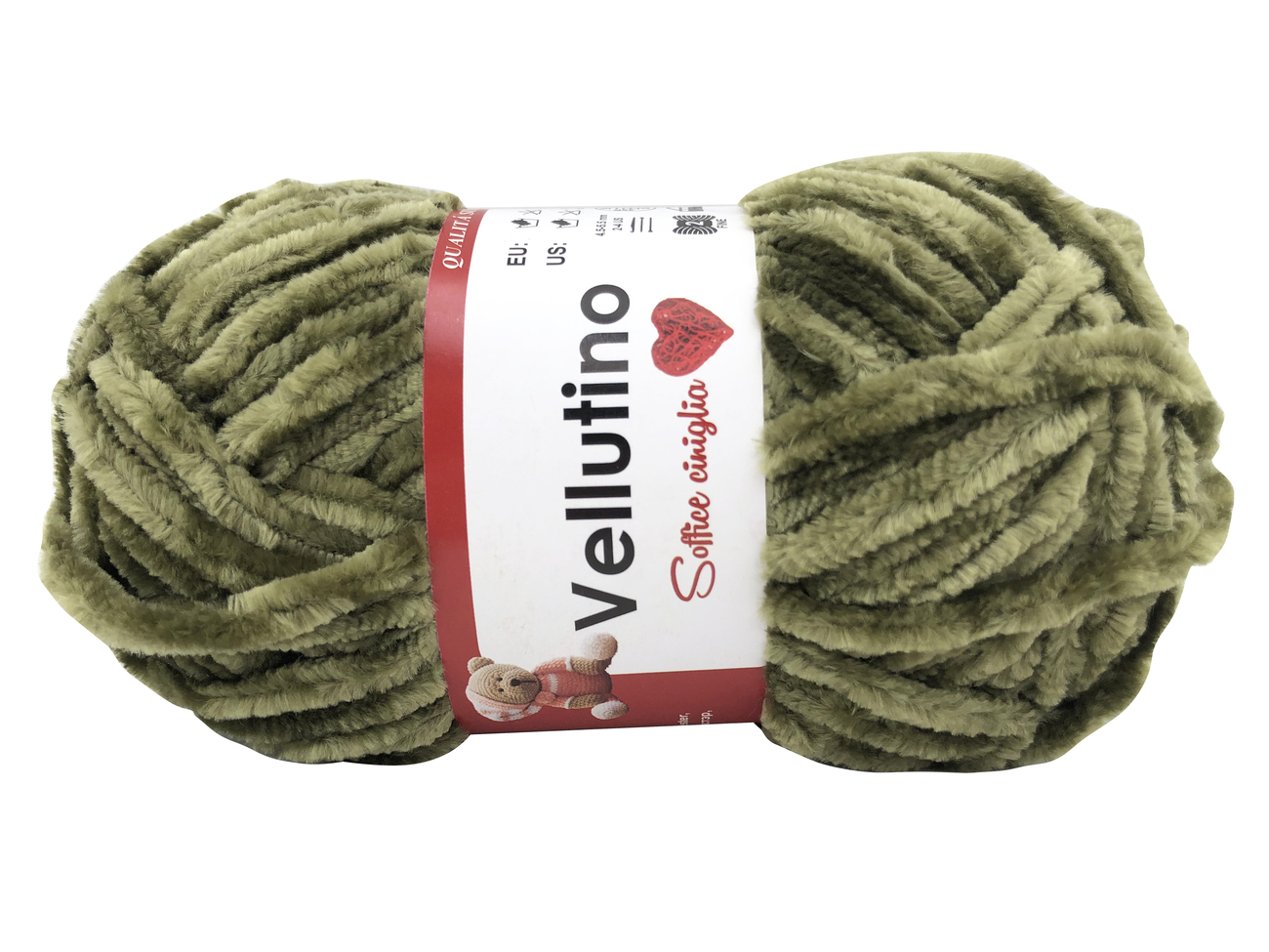 LANA CINIGLIA VELLUTINO 50 gr. -VERDE MUSCHIO