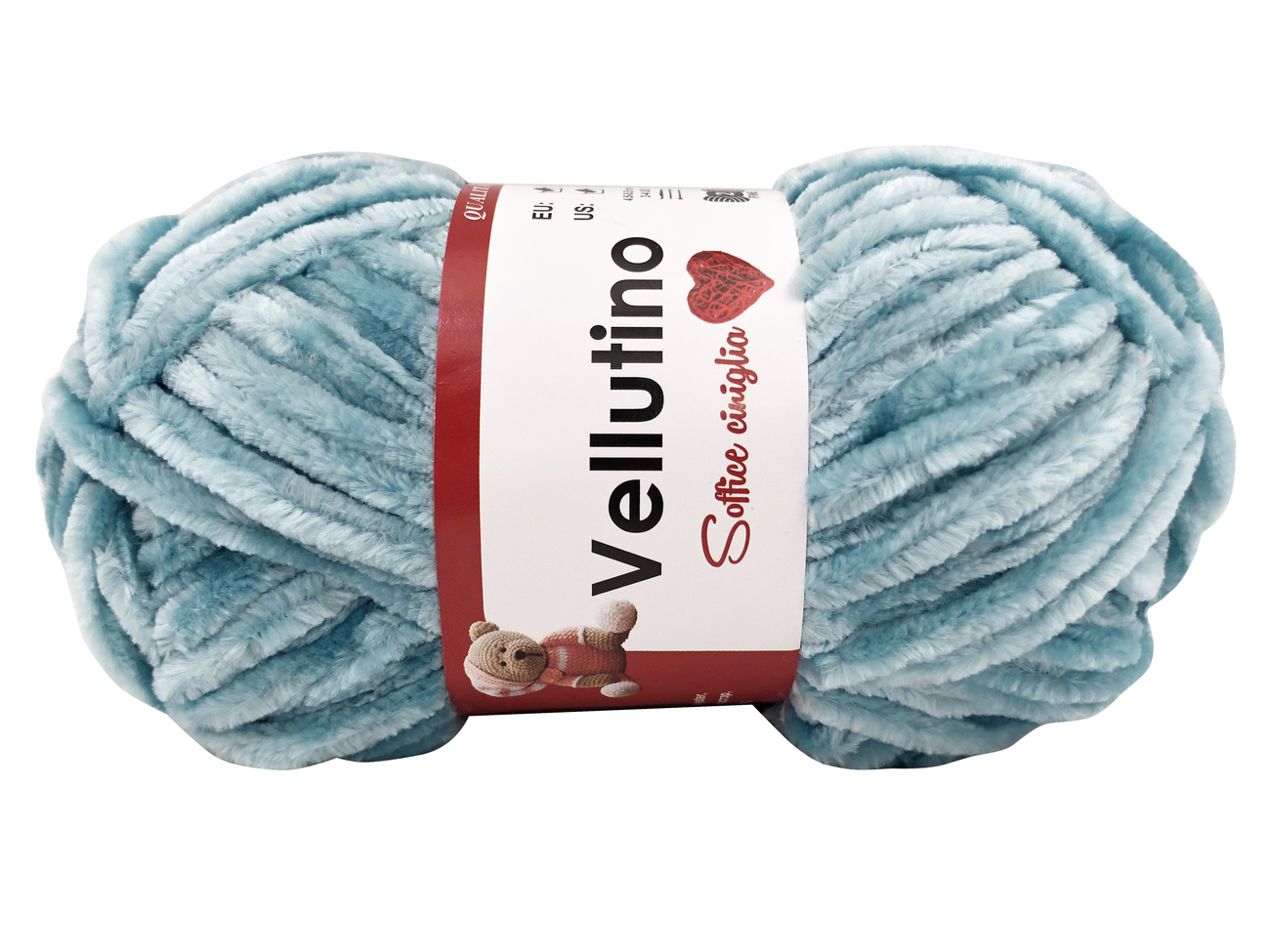 LANA CINIGLIA VELLUTINO 50 gr. -TURCHESE CHIARO