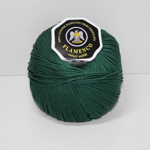 COTONE CABLE' N.3 FLAMENCO  100 gr. -VERDE BOTTIGLIA col.20