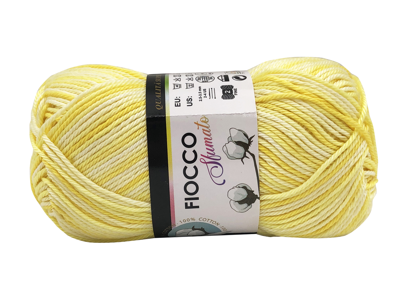 COTONE FIOCCO SFUMATO Giallo col.9210