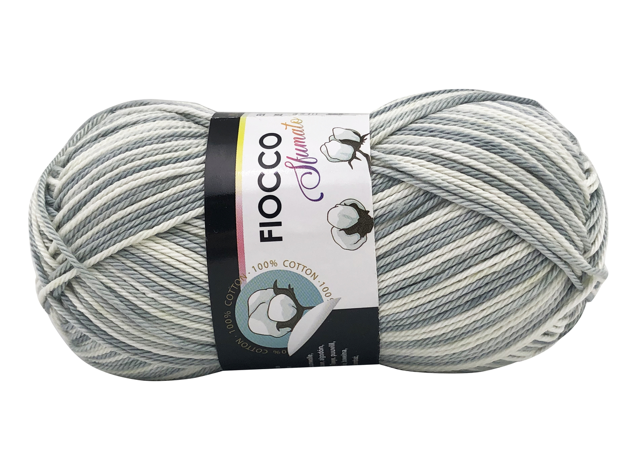 COTONE FIOCCO SFUMATO Grigio Chiaro col.9808