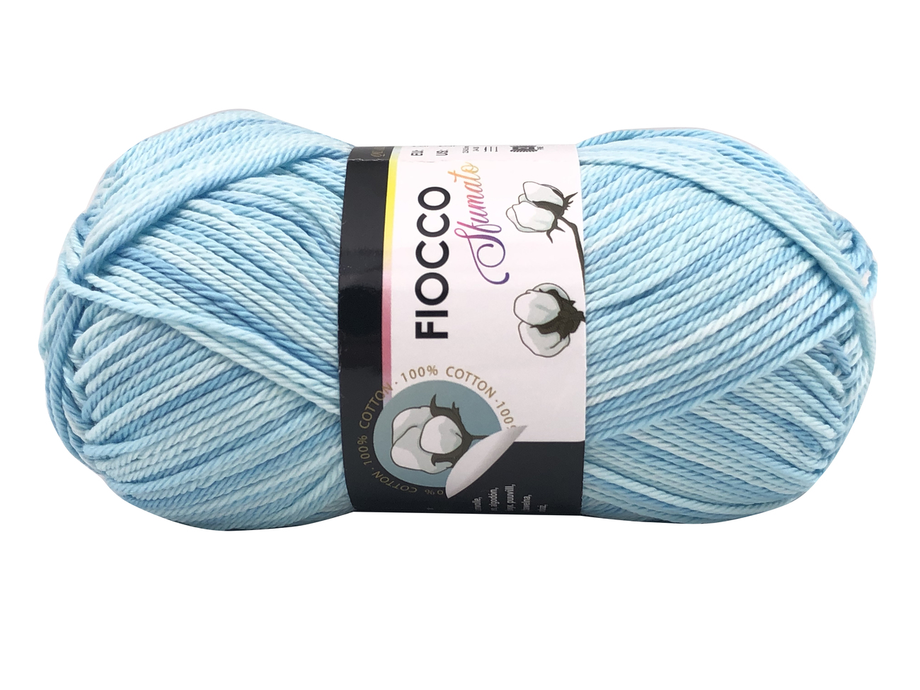 COTONE FIOCCO SFUMATO Azzurro col.9605