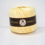 COTONE PERLE n.8 50gr. -STAMPATO GIALLO col.104