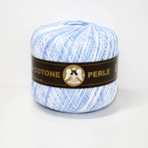 COTONE PERLE n.8 50gr. -STAMPATO AZZURRO col.202