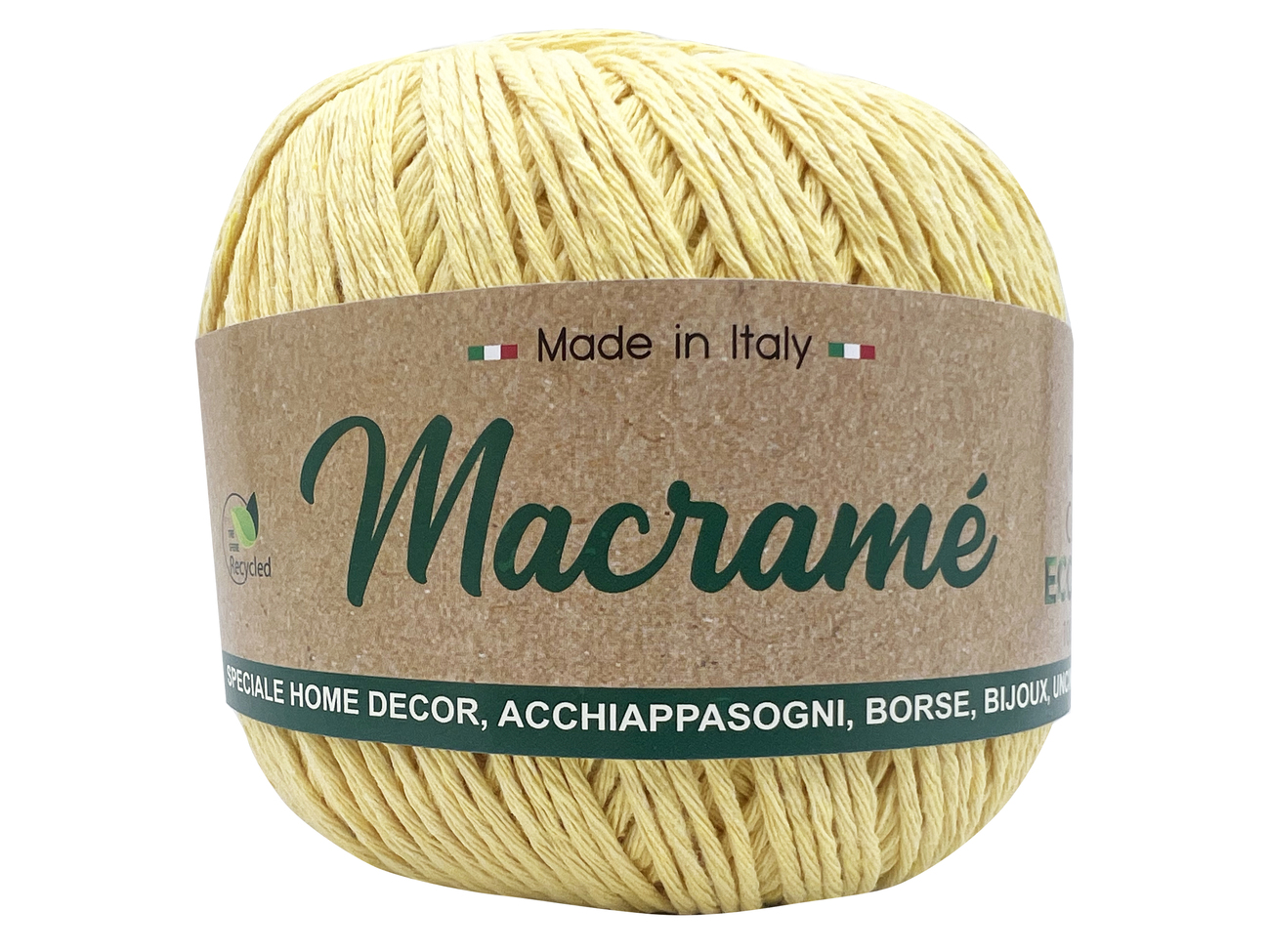 MACRAME BARBANTE  150 grammi  GIALLO