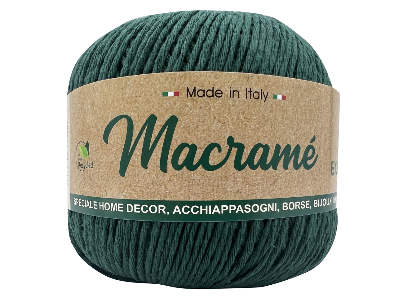 MACRAME BARBANTE  150 grammi  VERDE ABETE