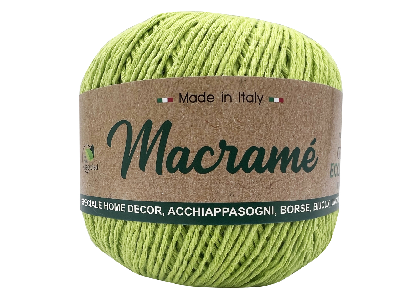 MACRAME BARBANTE  150 grammi  VERDE LIME