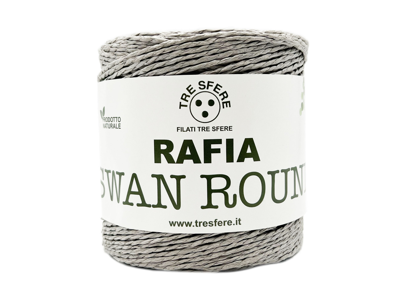 RAFIA SWAN ROUND  150 grammi - GRIGIO -