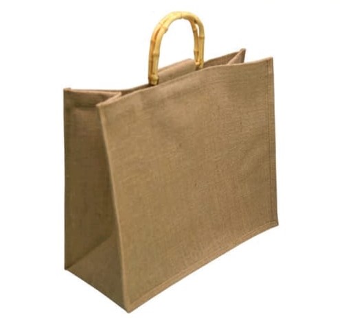 BORSA IN JUTA CON MANICI IN BAMBOO BORSA IN JUTA CON MANICI IN BAMBOO