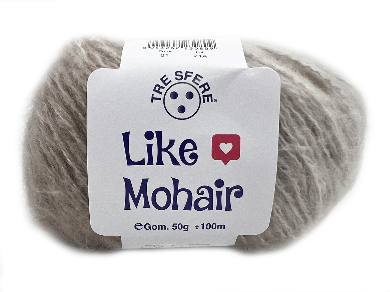 LANA LIKE MOHAIR 50 gr. colore NATURALE