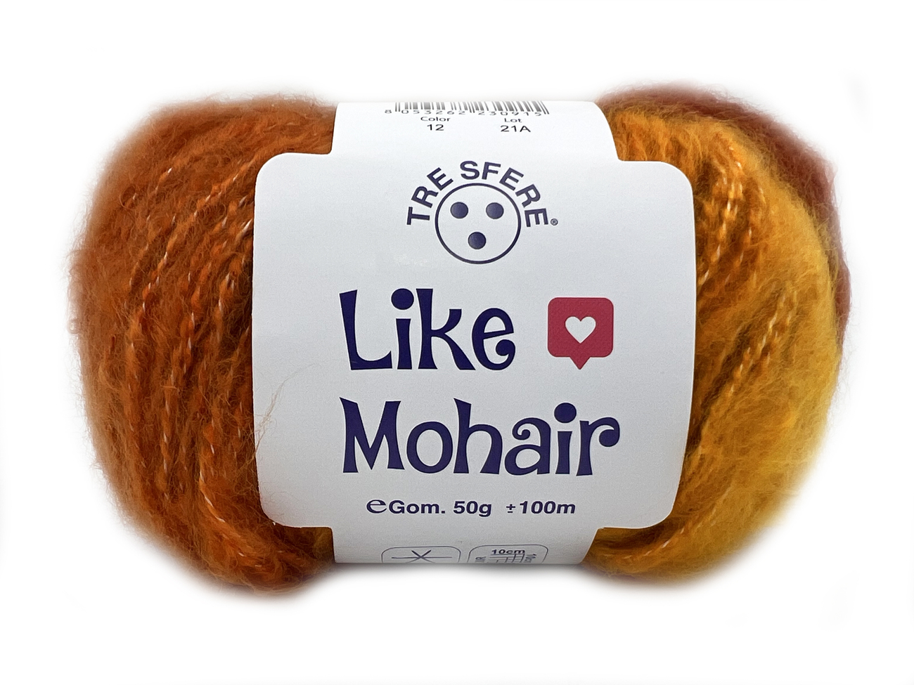 LANA LIKE MOHAIR 50 gr. colore ARANCIO