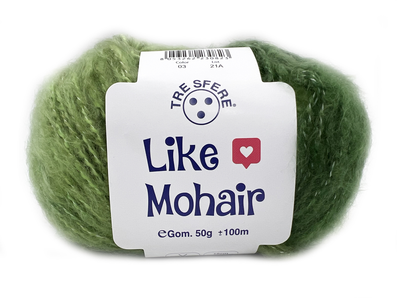 LANA LIKE MOHAIR 50 gr. colore VERDE