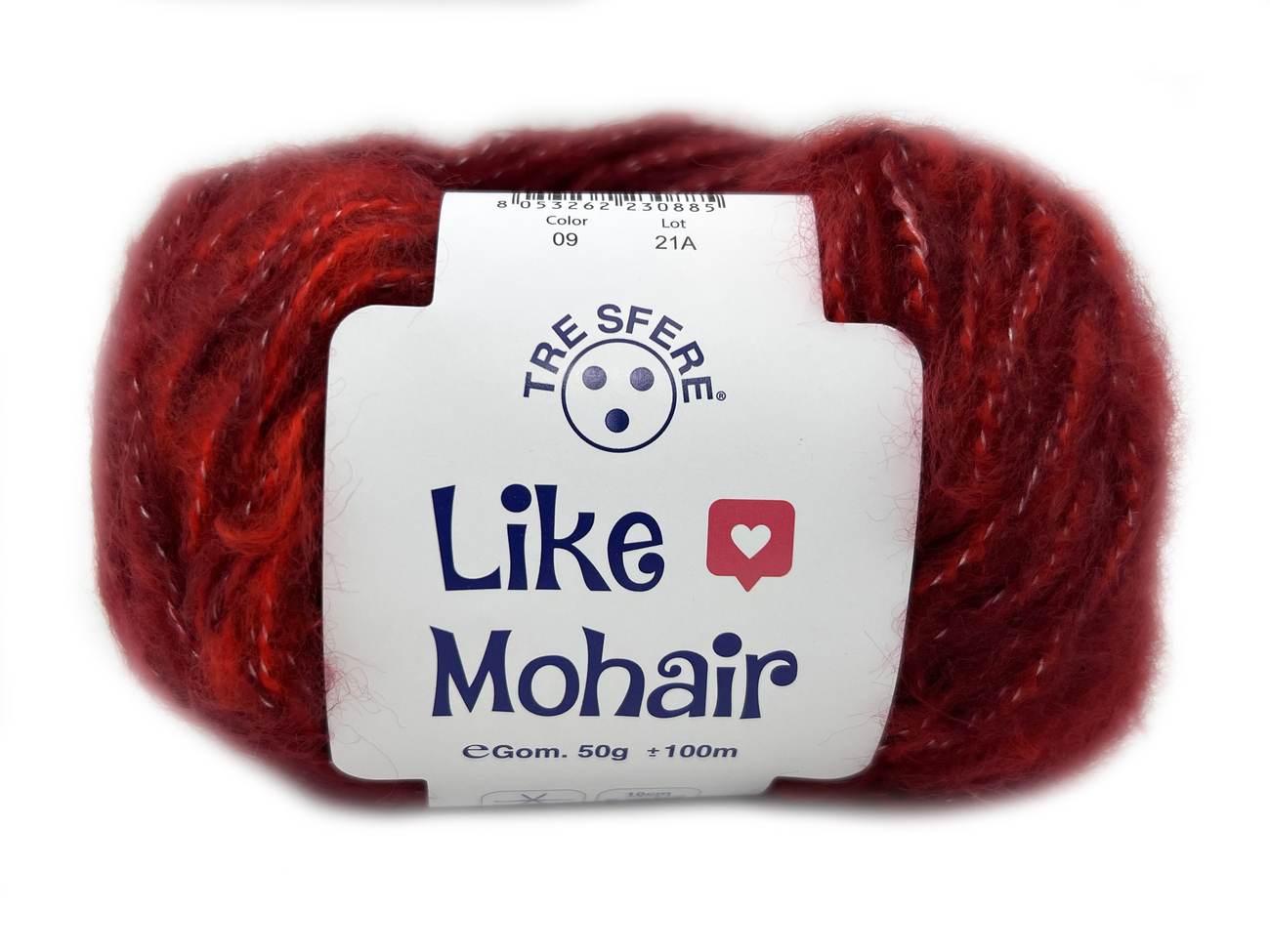 LANA LIKE MOHAIR 50 gr. colore ROSSO