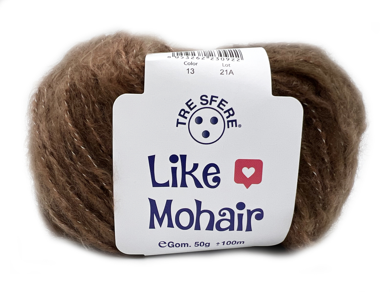 LANA LIKE MOHAIR 50 gr. colore MARRONE