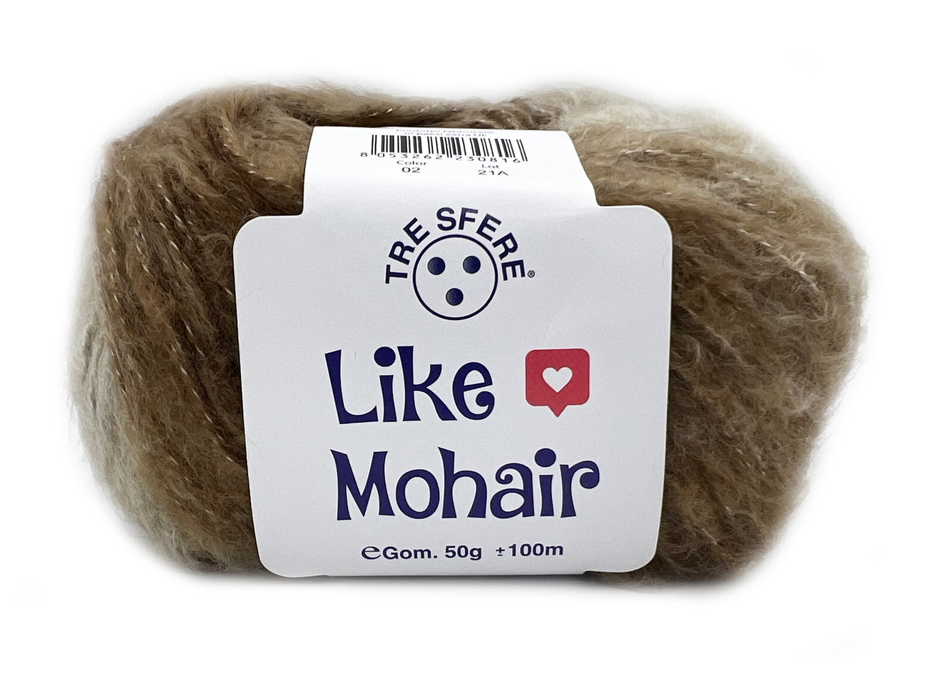 LANA LIKE MOHAIR 50 gr. colore CASTORO