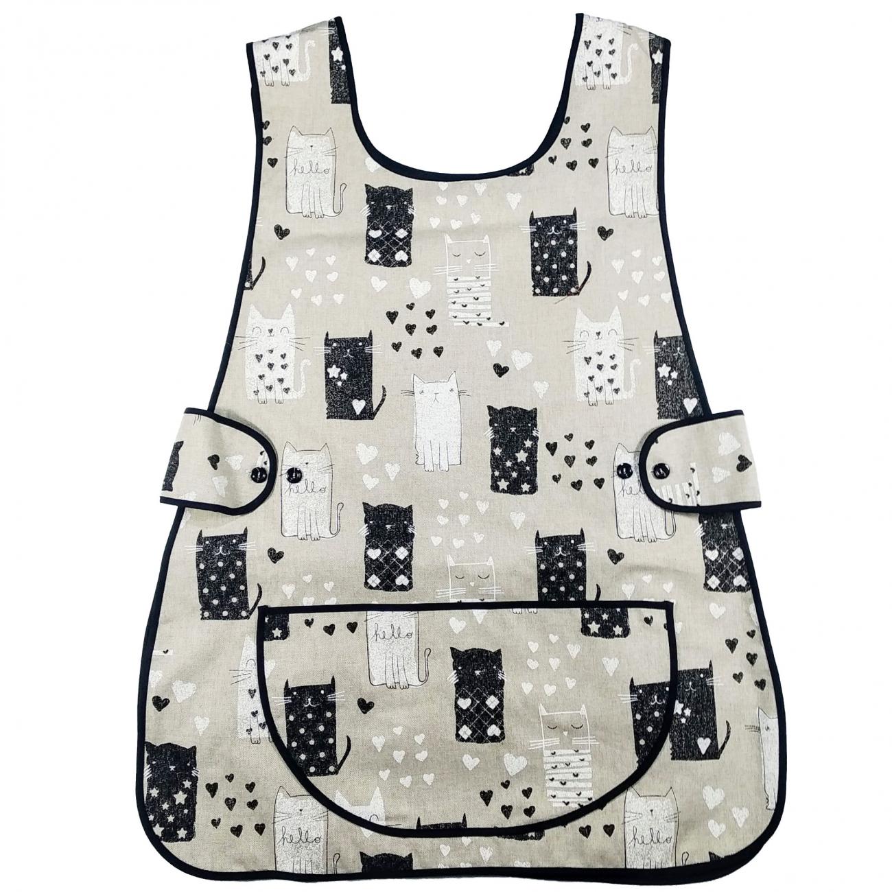 GREMBIULE CASACCA  con disegni - gatto  -