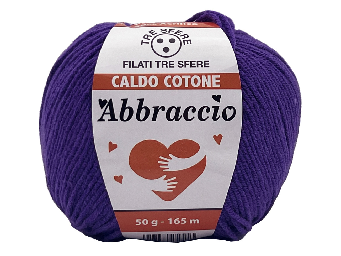 CALDO COTONE ABBRACCIO  50%cotone 50%acrilico  da 50 grammi- VIOLA