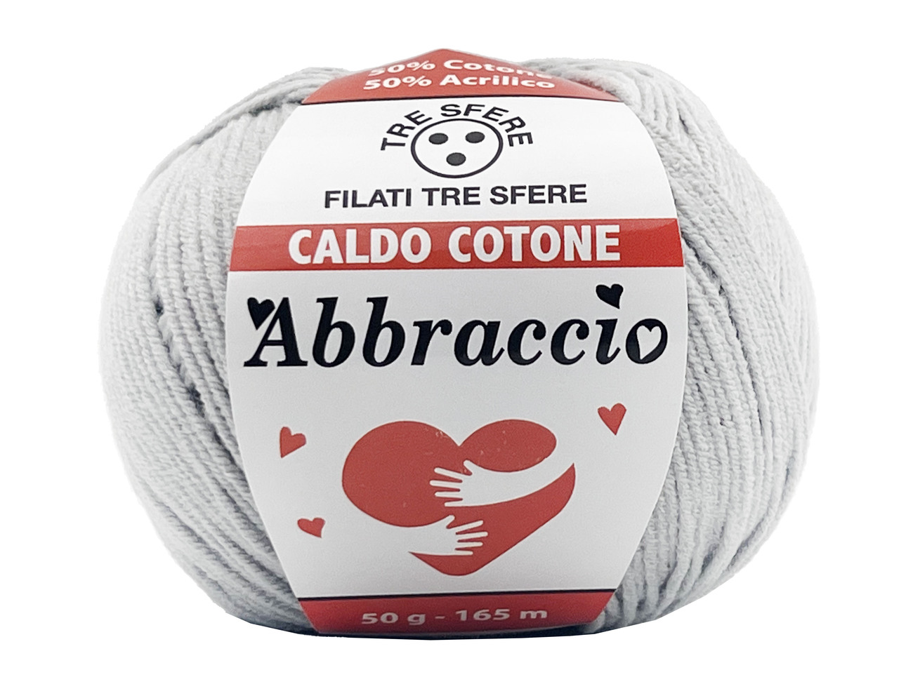 CALDO COTONE ABBRACCIO  50%cotone 50%acrilico  da 50 grammi -GRIGIO CHIARO