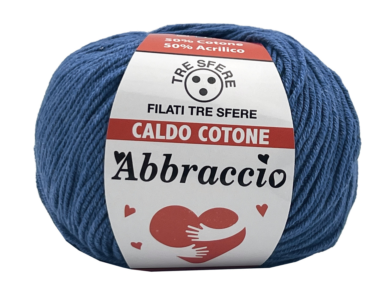 CALDO COTONE ABBRACCIO  50%cotone 50%acrilico  da 50 grammi -AZZURRO DENIM
