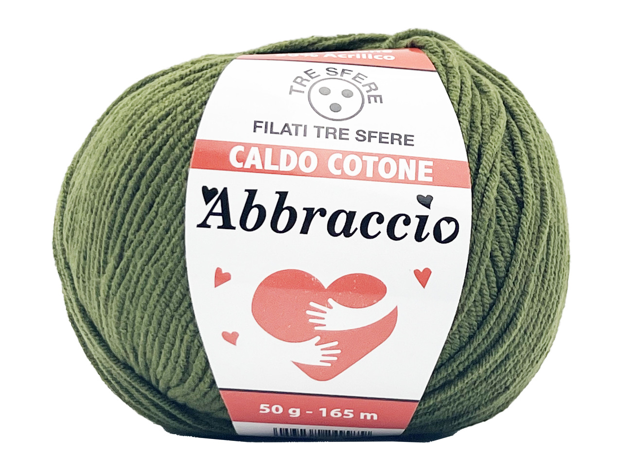 CALDO COTONE ABBRACCIO  50%cotone 50%acrilico  da 50 grammi -VERDE