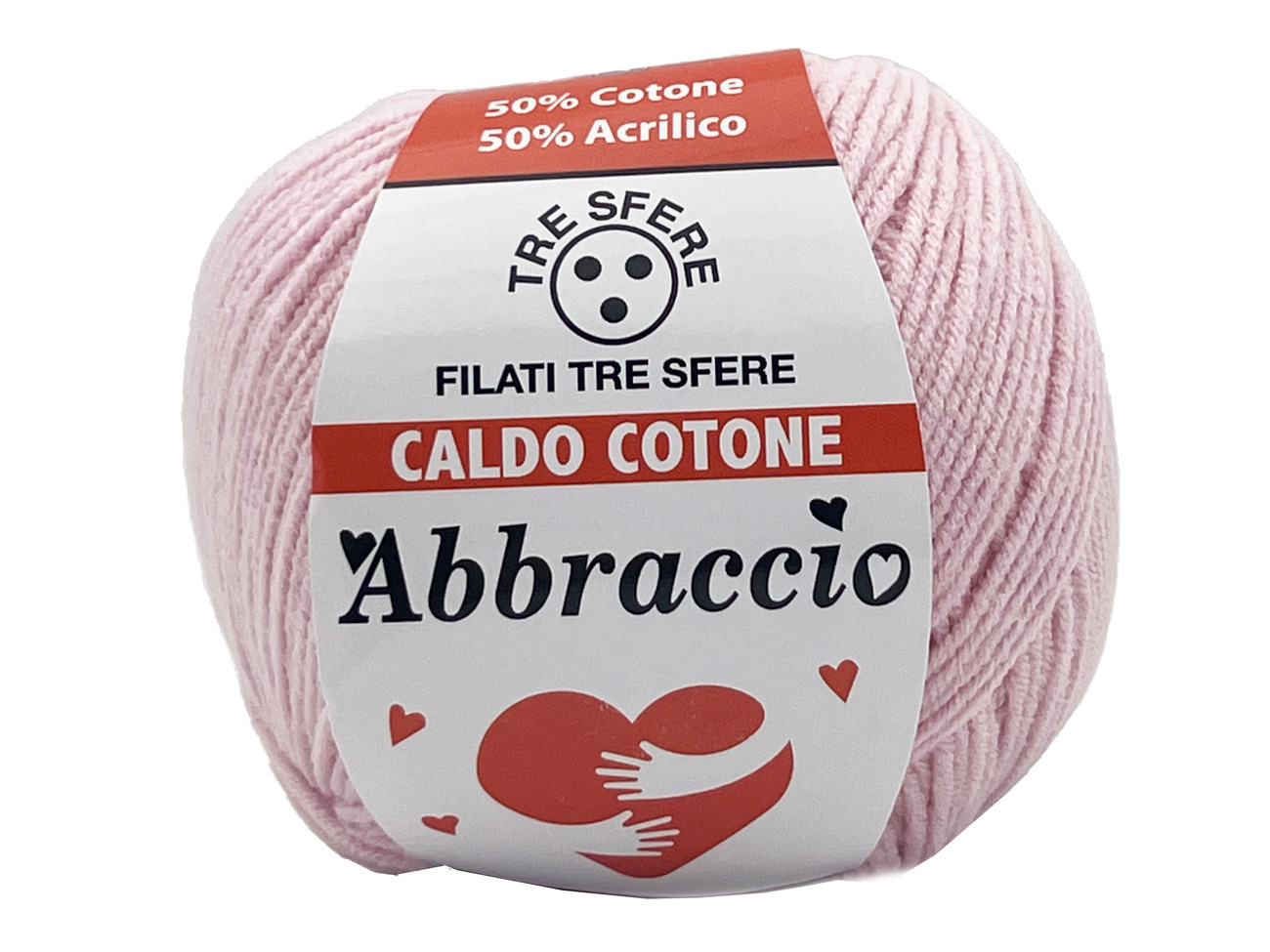 CALDO COTONE ABBRACCIO  50%cotone 50%acrilico  da 50 grammi- ROSA