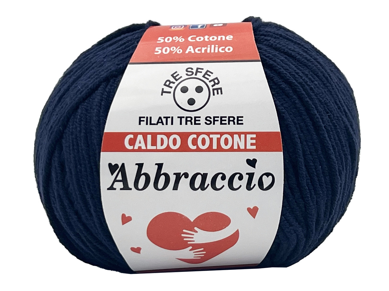 CALDO COTONE ABBRACCIO  50%cotone 50%acrilico  da 50 grammi -BLU