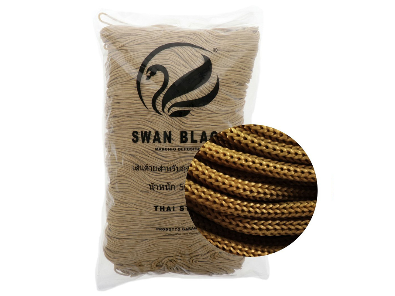 CORDINO THAI SWAN BLACK 500 gr. -ORO col.036