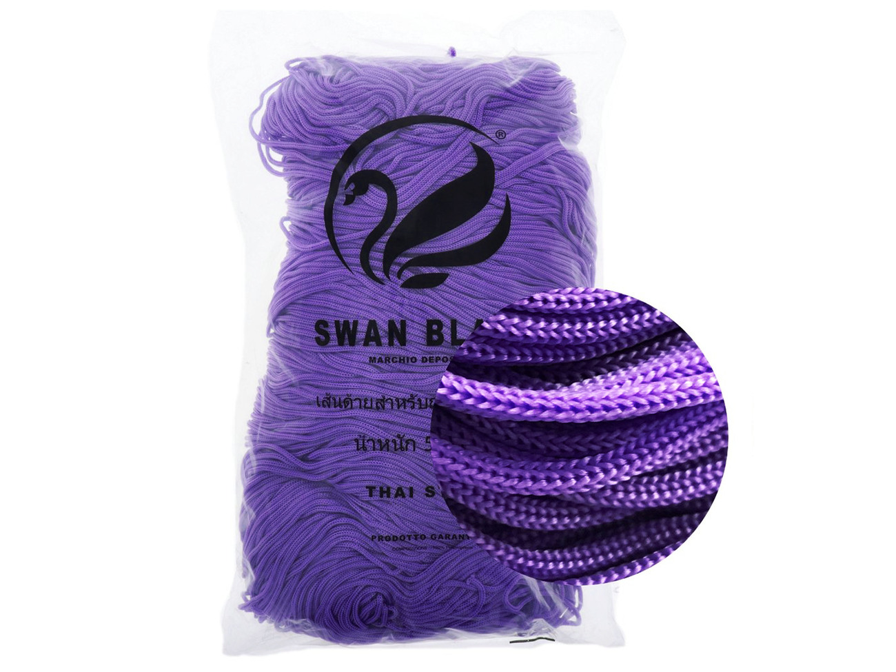 CORDINO THAI SWAN BLACK 500gr.- VIOLA col.50