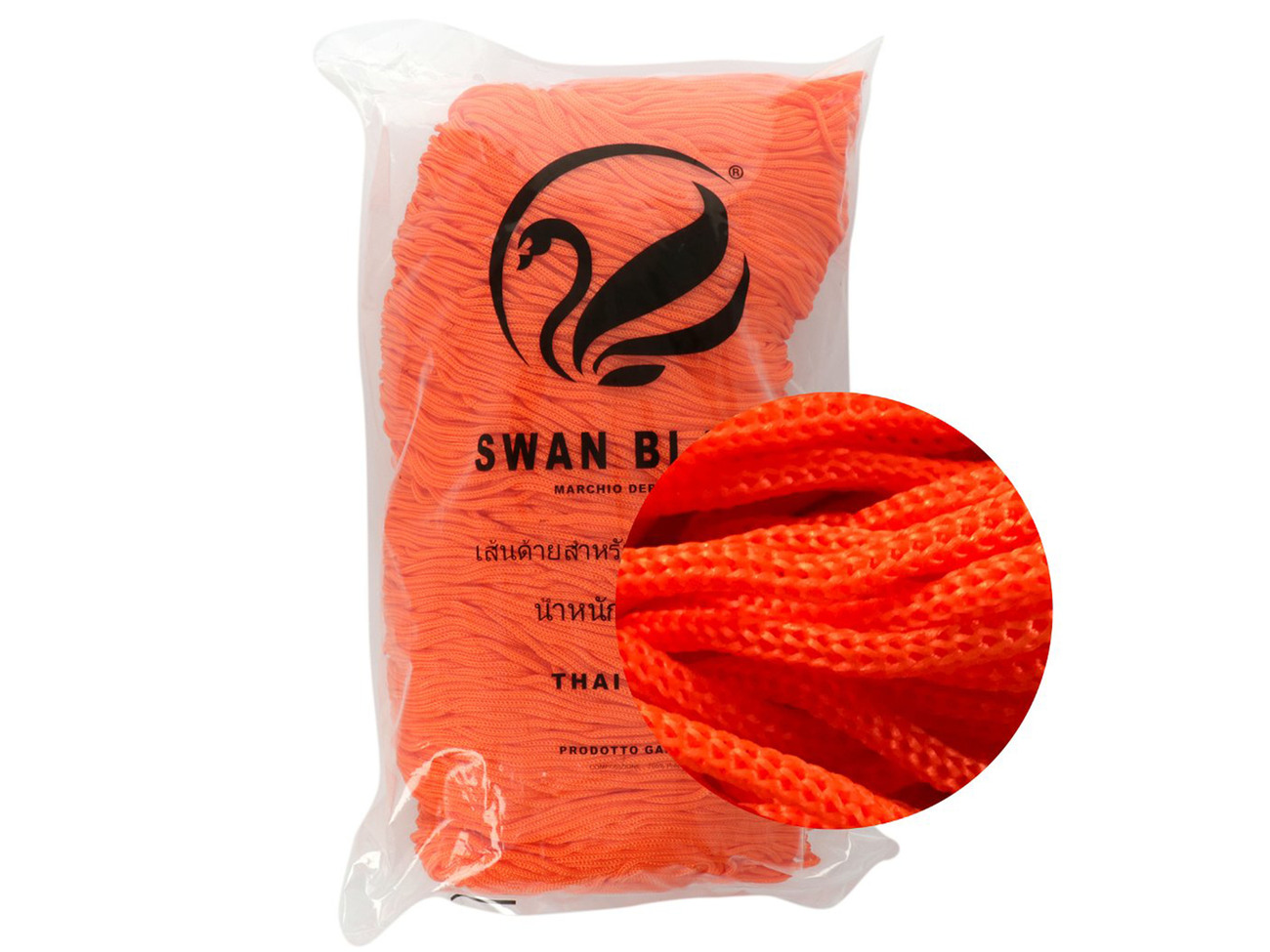 CORDINO THAI SWAN BLACK 500 gr. -ARANCIO col.044
