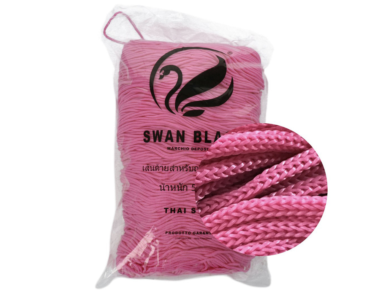 CORDINO THAI SWAN BLACK 500 gr. -ROSA col.079