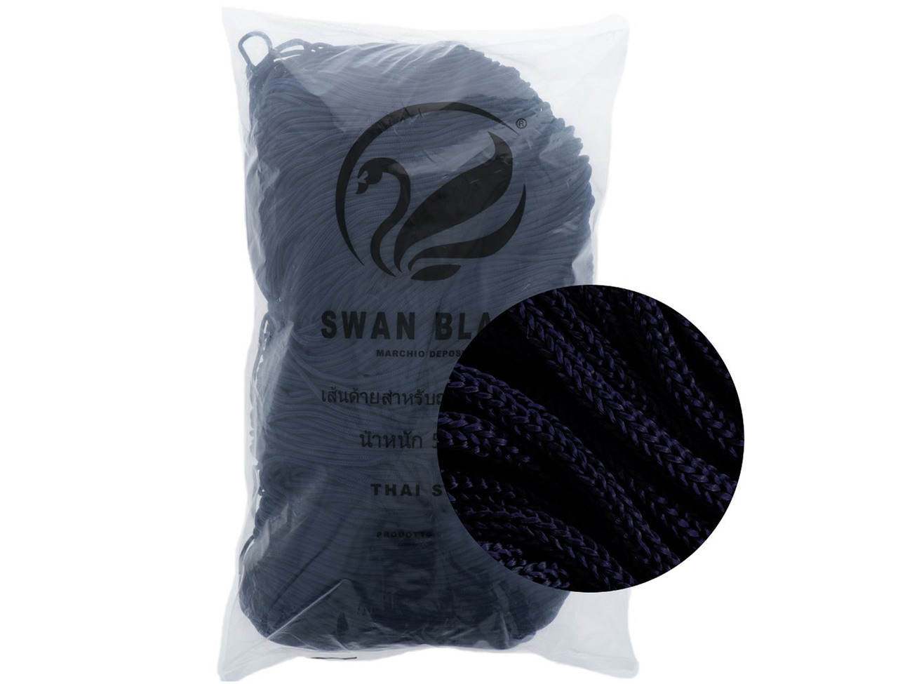 CORDINO THAI SWAN BLACK 500 gr. -BLU col.081