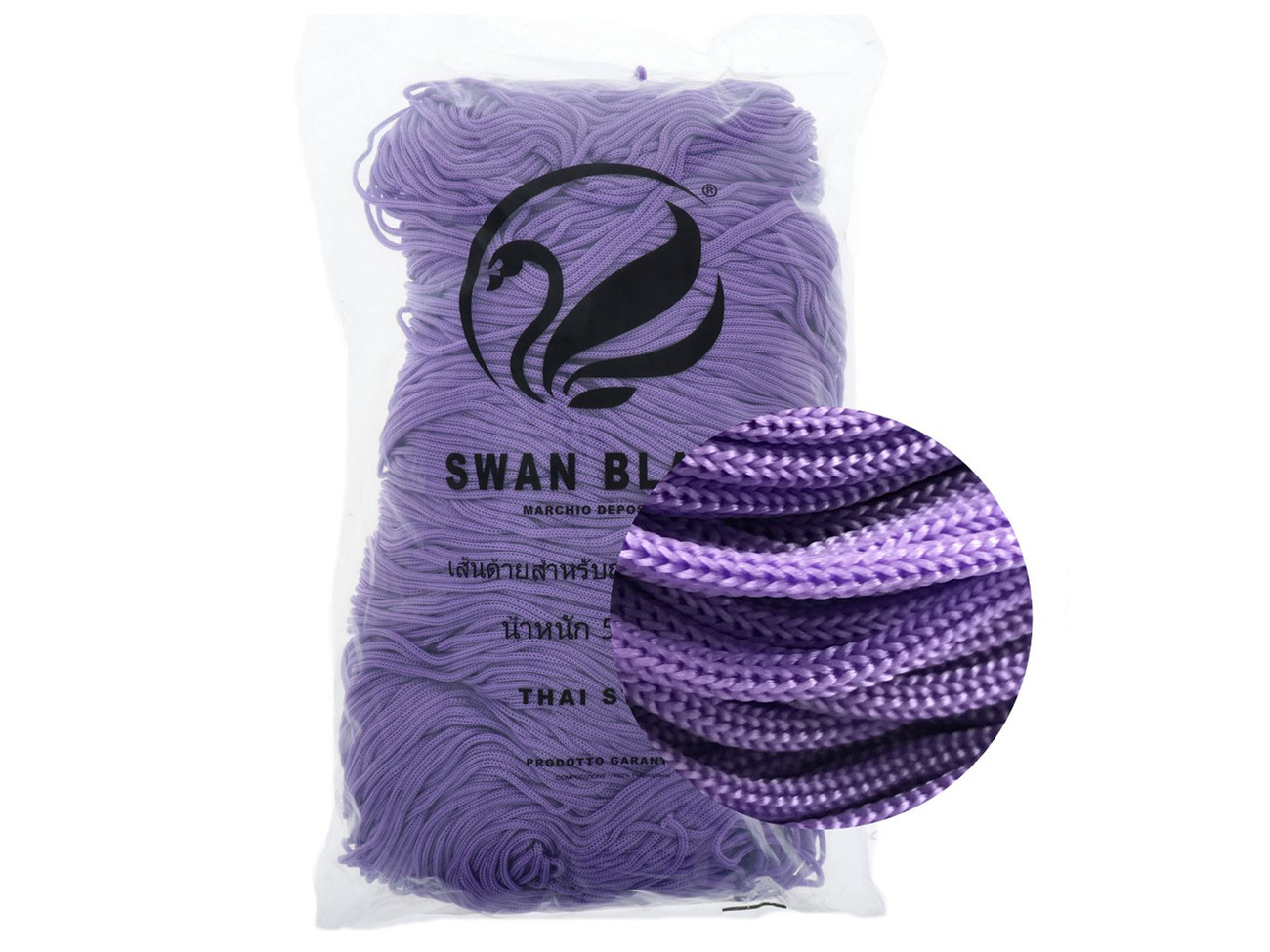 CORDINO THAI SWAN BLACK 500 gr. -LILLA col.030