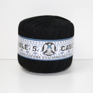 COTONE CABLE' N.5 50gr -NERO col.90