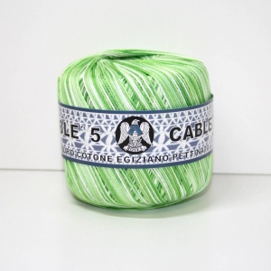 COTONE CABLE' N.5 50gr-STAMP. VERDE ACIDO col.105