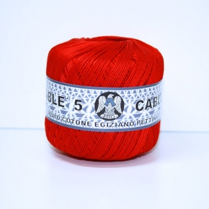 COTONE CABLE' N.5 50gr - ROSSO col.5