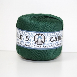 COTONE CABLE' N.5 50gr - VERDE BOTTIGLIA col.20