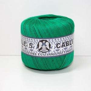 COTONE CABLE' N.5 50gr -VERDE SMERALDO col.7