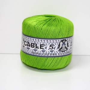 COTONE CABLE' N.5 50gr -VERDE ACIDO col.510