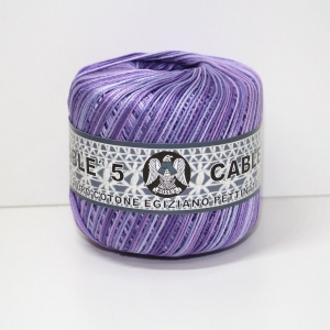 COTONE CABLE' N.5 50gr -STAMPATO VIOLA col.1013