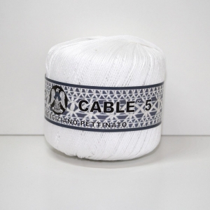 COTONE CABLE' N.5 50gr- BIANCO col.1