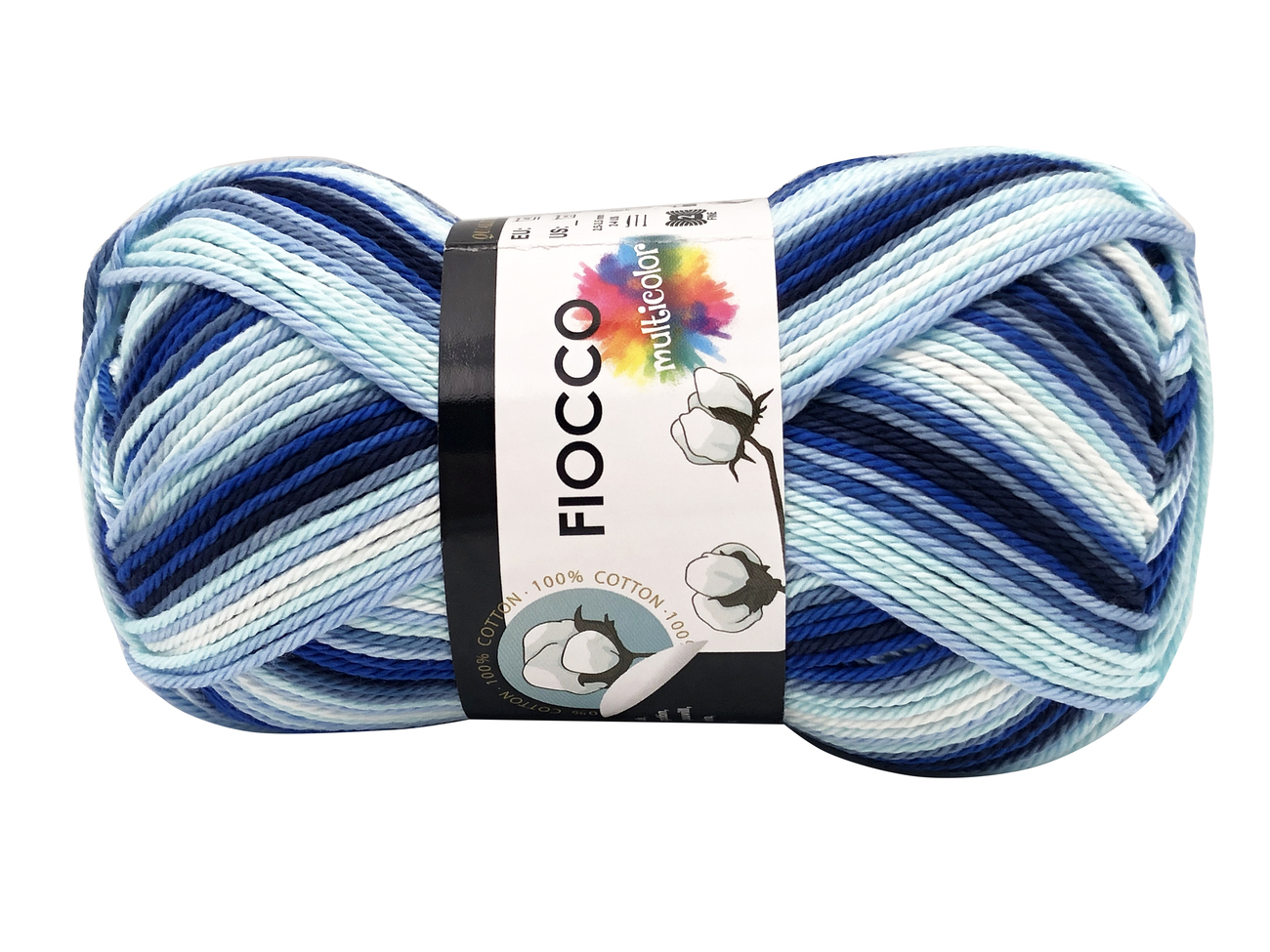 COTONE FIOCCO MULTICOLOR Azzurro col.9520