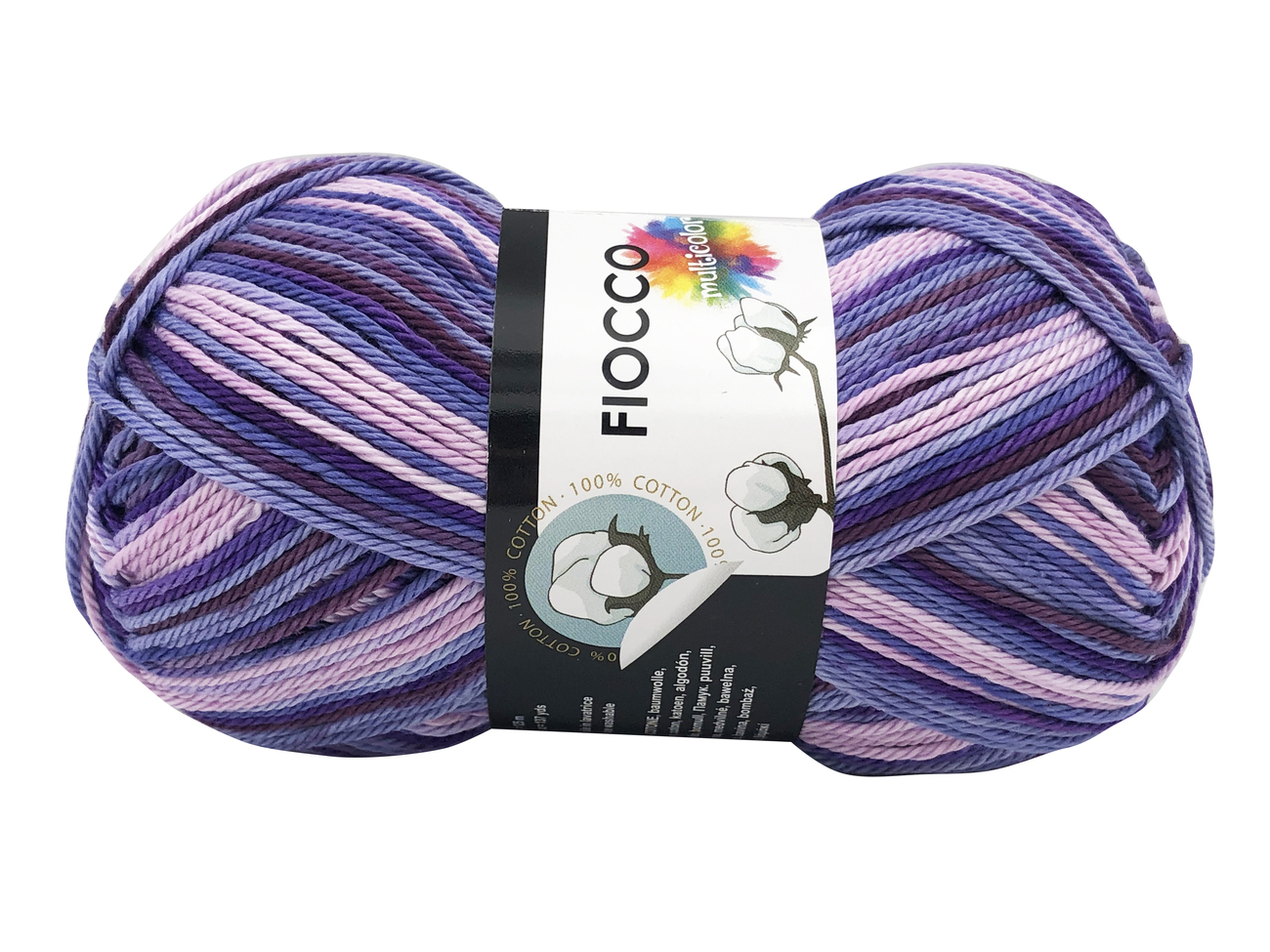 COTONE FIOCCO MULTICOLOR Viola-Azzurro col.9430