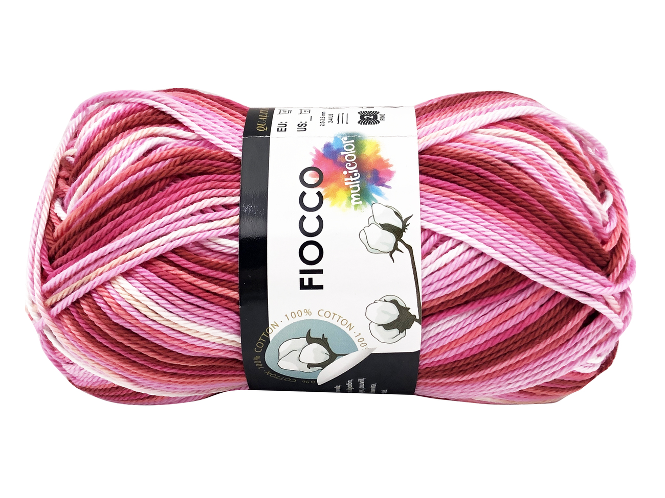 Merceria vendita FILATI COTONE FIOCCO MULTICOLOR FUCSIA COL.9340